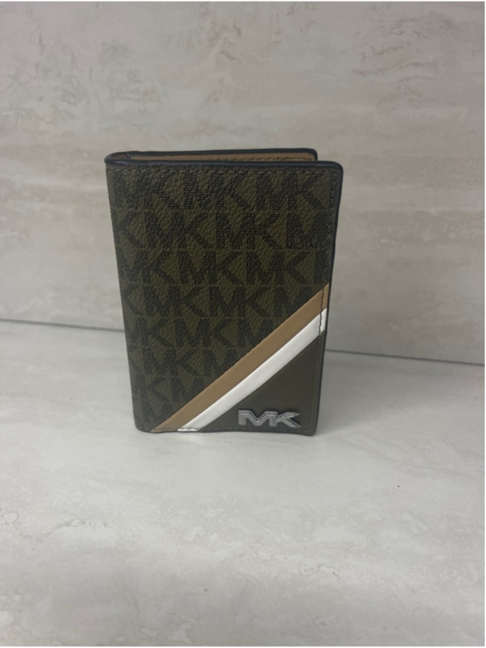 Michael Kors Folding Card Case Wallet Camel